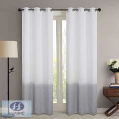 Polyester Striped Sheer Fabric/ Curtain in Gradient Printing Look - #HS19027图1