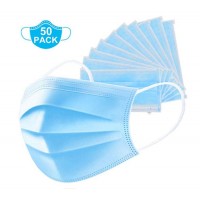 50 PCS Disposable Mask Dust Breathable Earloop Face Mask  Comfortable Sanitary Mask Thick 3-Layer Ma