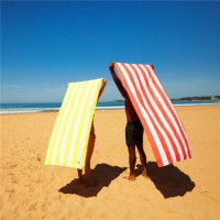 Custom Print Beach Stripe Towel Microfiber/Cotton Stripe Beach Towels 100% Cotton Striped Purple Cab