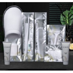 Luxury White Capiz 5 Star Hotel Resin Bathroom Amenities Set图1