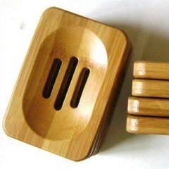 Natural Bamboo Soap Dish Storage Holder图1