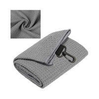 Highest Quality Microfibre Waffle Trifold Golf Towels with Grommet and Hook