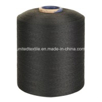 Polyester or Nylon (150d+40d) Spandex Black Air Covered Yarn