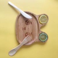 Rabbit Bamboo Plate Made of Natural Bamboo