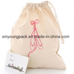 Promotional Custom Printed Plain Calico Travel Shoe Storage Dust Packing Bag Large 100% Natural Orga图1