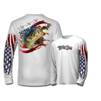 Wholesale Fish Graphic Design T Shirt Dry Fit Fishing Shirt UV Protection Long Sleeves