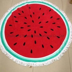 Chinese Factory Cheap Customized Watermelon Print Cotton Polyester Microfiber Outdoor Summer Fouta B图1