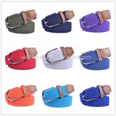 Unisex Fashion Sports Leisure Jeans Stretch Woven Elastic Polyester Webbing Belt图1