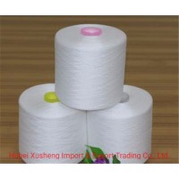 Factory Price White Virgin 100% Polyester Spun Yarn for Knitting