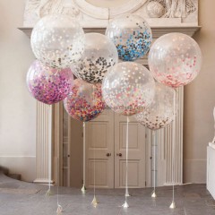 Wedding Holiday Decoration Magic Balloon 12" Sequin Paper Scraps Transparent Latex Balloon图1