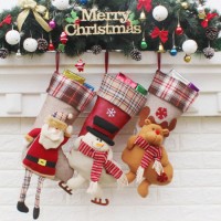 Customized Wholesale Bulk Animal Christmas Gift Stocking Sock