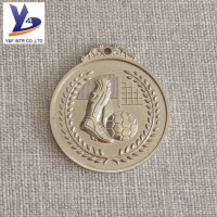 Football/Running Sports Meeting Medal with Silver Color & Custom Design