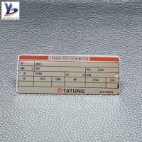 Metal (aluminum  steel  zinc alloy  copper) Nameplate with Printed Logo