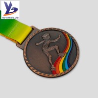 Custom Sports Match Souvenir Metal Medal with Ribbons  No MOQ
