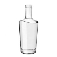 500 Ml/700 Ml/750 Ml Round Shape with Flat Shoulder Heavy Empty Vodka/Whisky/Rum/Gin Liquor Bottle