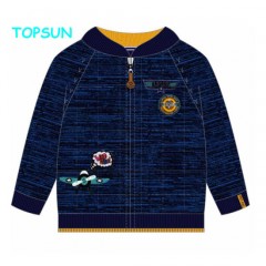 Baby Boys Sweater Jacket Blue Zipper Cardigans for Children Knitting Sweaters图1