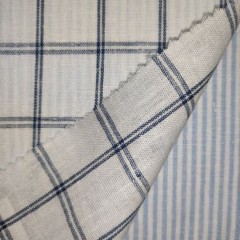 Linen Viscose Check Yarn Dyed Shirts Fabric图1