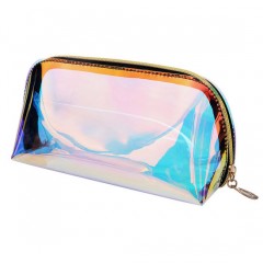 Holographic Makeup Bag Clear Cosmetic Bag Large Capacity Clear Toiletry Pouch图1