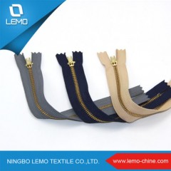 Gold Brass Zipper Accessories Manufacturer for Garments图1