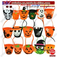 Halloween Pumpkin Bag Non-Woven Bucket Ghost Festival Gift Bags Candy Pocket for Festival Decoration