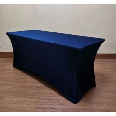 Obstal 48inch 6FT 8FT Stretch Spandex Table Cover for Standard Folding Tables - Universal Rectangula图1