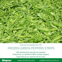 IQF Green Bell Pepper Strips Frozen Green Sweet Pepper Strips IQF Green Pepper Slices Frozen Sliced