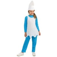 Child Smurfette Costume Fashion India Girl Dancing Cosplay Party Costume
