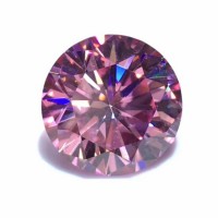 Wholesale Round Brilliant Cut Hole Suitable for Rings Round Shape with Hole Pink Ef Moissanite Gemst