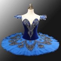 Good Quality Ballet Dance Performance Tutu Skirt Costumes Classic Adult Blue Bird Professional