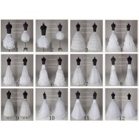 Stock Customized A Line/3/4/6hoops/Hoopless/Short Long Crinolines Petticoats Underskirts P2016