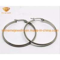 Europe and The United States Korean Version of 316L Stainless Steel Titanium Steel Flat Wire Earring