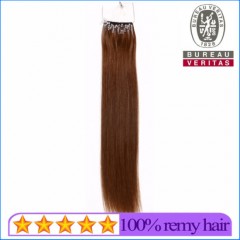 Brown Color 8-30inch Straight Human Hair Remy Hair Virgin Hair Easy Pull Hair Extension with Clear F图1