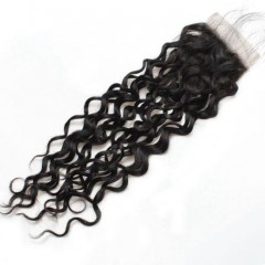 Wholesale Lace Closure Swiss Lace Closure Brazilian Italian Curly Human Hair  4X4 5X5 Lace Closure w图1