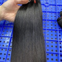 Super Double Drawn Bone Straight Hair Silky Bone Donor Straight Virgin Human Hair图1