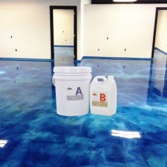 Clear Transparent Adhesive Epoxy Resin for Metallic Floor Coating and Painting图1