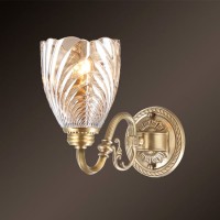 Vintage Retro New Indoor Gold Decorative Brass Glass Wall Lamp 2 Heads Wall Lighting Sconces for Hom