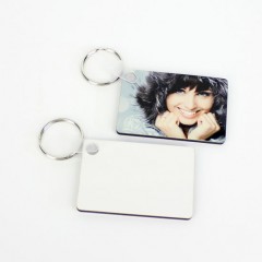 Rectangle Shape Sublimation Printing MDF Keychain图1