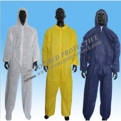 Nonwoven Spp SMS Mf Coveralls Disposable Protective Clothing图1