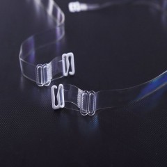 Women Girls Invisible Plastic Underwear Shoulder Belt Slide Hook Elastic Bra Strap Underwear Transpa图1