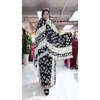 Muslim Africa Women Dress Islamic Clothing Big Scarf with Lace