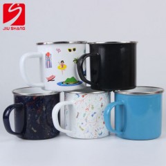 Powder Coat Classical Enamel Coffee Cup and Drinking Cup at Stock图1