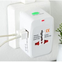 Universal International Plug Adapter 2 USB Port World Travel AC Power Charger Adapter