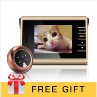 3.2 Inch Colorful Video Recording Wireless Door Viewer Peephole Camera 0.3 Mega Don`T Disturb IR Doo