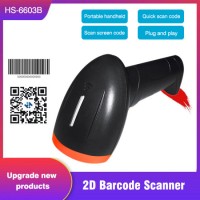 Android Handheld Barcode Scanner Wired Automatic 1d 2D with RS232 USB Cable (HS-6603B)