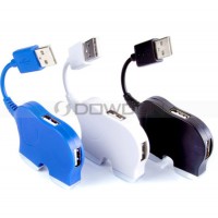 Computer Hub USB with High Speed 4 Port USB Hub PC USB Hub (HB-020)