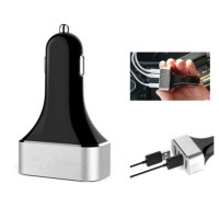 High-End 48W 9.6A 4 Ports Fast Charger Car-Mounted Charger Adapter Multi USB Port Smart Car Charger