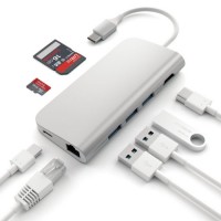 USB C Hub 8 in 1 Aluminum Multi Port Adapter Combo Hub for MacBook Type C Hub to HDMI 4K Ethernet Ch