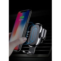 Car Mount Qi Wireless Charger for iPhone X 8 Plus Quick Charge Fast Wireless Charging Car Holder Sta