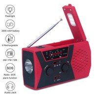 American Red Cross Emergency Noaa Weather Radio with USB Smartphone Charger  LED Flashlight  Sos Ala