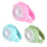 Soft Silicon Strap Watches Fans Summer Lazy USB Charging Electric Mini Cooling Watch Fan